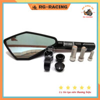 Kính chiếu hậu rizoma 5 cạnh full nhôm cnc mặt xanh chống chói