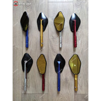 Kính chiếu hậu Rizoma Elisse Chân Màu Lưng Đen - Kính Elip - Mặt Kính Chống Chói - Thân Kính Nhôm CNC