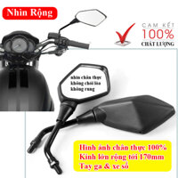 Kính Chiếu Hậu WINNER lớn cho xe số Máy các loại (chân ốc 10mm) Gương không chói lòa nhìn rõ