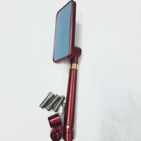 Kính chiếu hậu xe máy cao cấp kiểu Iphone 1 cái bên trái BẢO LONG RACING - đỏ