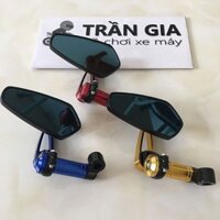 Kính chiếu hậu xe máy kiểu gù, gương gắn SH AB airblade Nouvo Exciter ex Winner Vario Raider Sonic Wave Sirius Mode Lead