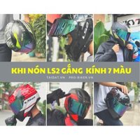 Kính chính hãng Gương 7 màu cho nón FULLFACE LS2 FF353