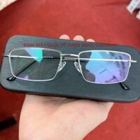 Kính chống bụi, đi đường 0 độ (Nhận lắp độ lão/viễn KT500B) hợp kim titanium siêu nhẹ Bạc sáng Silver hàng xịn loại I
