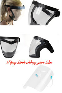 Kính Chống Giọt Bắn, Mặt Nạ Bảo Hộ Chạy Bộ, Kính chắn chống Bụi Đi Đường TẶNG 1 kính chắn giọt bắn mika mềm - Viền xanh