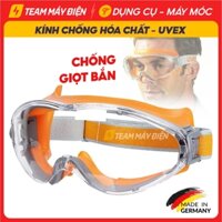 Kính chống hóa chất, vi khuẩn và bụi mịn Uvex 9302245 Ultrasonic, Chất liệu Polycarbonate chống trầy xước- Team Máy Điện