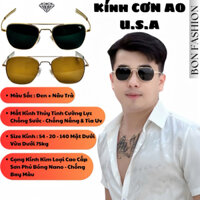 Kính Cơn AO - ( TẶNG KÈM BAO DA ) Kính 2 Màu Nâu & Đen - Mắt Kính Thuỷ Tinh Cường Lực Chống Sước  Voi