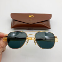 Kính Cơn AO Pilot Mạ Vàng Chữ Nhỏ Thời Trang Cao Cấp – Màu Đen