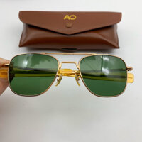 Kính Cơn Pilot AO 12K Mạ Vàng Chữ Nhỏ Thời Trang Màu Xanh Rau Muống