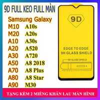 Kính cường lực 9D cho các dòng Samsung Galaxy A10 A20 A30 A50 A70 A80 A90 M10 M20 M30 A10S A20s A30s A8 full toàn màn hình không chấm li ti