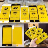 KÍNH CƯỜNG LỰC 9D IPHONE CÁC DÒNG ĐỜI 2019 FULL NANO MỚI NHẤT 2.5D TRÀN MÉP MỎNG 0.33MM PHỦ LỚP CHỐNG BẤM VÂN TAY - Đen,Iphone 6 Plus