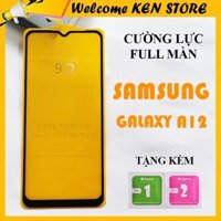 Kính Cường Lực cho Samsung Galaxy A12 9D Full Keo Full Màn - Miếng Dán Màn HÌnh Cao Cấp - Viền Đen