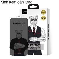 Kính Cường Lực Chống Nhìn Trộm Autobot Kèm Dán Lưng Cacbon Cho IPhone X/Xs đến 13 Promax