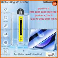 Kính Cường Lực Có Khuôn Tự Dán Cho iPad Pro 11 2018 2020 M1 2021 M2 2022 M4 2024/ iPad Air 4 5/ Ipad 10 2022 2023 10.9
