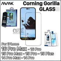 Kính cường lực CORNING GORILLA GLASS iPhone 16 Pro Max- 16 Plus ANANK VIỀN 2.5D