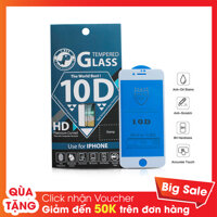 Kính Cường Lực Điện Thoại Iphone 10D -MÀU TRẮNG  (Tặng kèm bộ khăn lau mini)