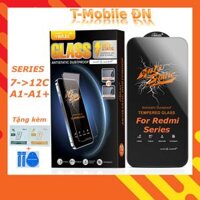 Kính cường lực Full màn cho Xiaomi Redmi 12C A1 7 8 8A 9 9A 9C 9T 10 10A 10C 10X 5G chống tĩnh điện chống bụi - Redmi 8A