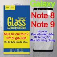 Kính Cường lực Hoco.tw cho Samsung Galaxy Note 8, Note 9 keo viền cong 3D theo màn hình