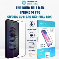 Kính cường lực Iphone 14 Pro full màn chính hãng Nillkin CP+ Pro viền đen siêu mỏng - Dán màn hình Iphone 14 Pro