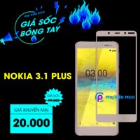 Kính cường lực nokia 3.1 Plus 2018 full viền độ cứng 9H