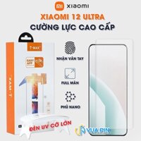 Kính cường lực Xiaomi 12 Ultra nhận vân tay màn hình đèn UV cỡ lớn T-Max - Dán màn hình Xiaomi Mi 12 Ultra