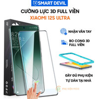 Kính cường lực Xiaomi 12S Ultra viền đen 3D nhận vân tay màn hình Smart Devil - Dán màn hình Xiaomi Mi 12S Ultra