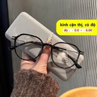 Kính đa giác thời trang nữ, kính cận đổi màu chống tia xanh, gọng kính tròn-1.0/-2.0/-3.0/-4.0/-5.0/-6.0
