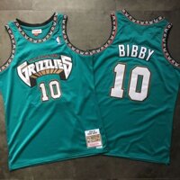Kinh điển NBA Mitchell & Ness Memphis Grizzly Mike Ybby Jersey AU Phiên bản cầu thủ thêu Áo Vest bóng rổ 457391