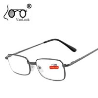 Kính Đọc Sách Cho Nam 100 150 200 250 300 400 Kính Viễn Tưởng Gunmetal Xám