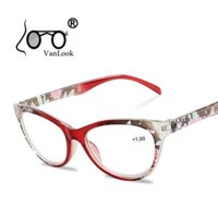 Kính đọc sách mắt mèo hoa dành cho mắt nữ Kính mắt Diopters Độ 10