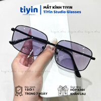 Kính Đổi Màu Thời Trang 0 Độ Gọng Kính Kim Loại, titan tròng kính chống UV400 807 - tiyin.stu