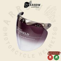 Kính gắn nón bảo hiểm Raw Flat chống tia uv50 kính gắn nón bảo hiểm 3/4 - Arrow