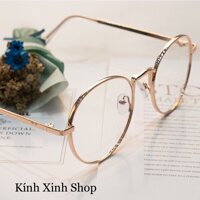 Kính Giả Cận, Gọng Kính Cận Nam Nữ Mắt Tròn Gọng Hợp Kim Không Độ Hàn Quốc - Kính Xinh Shop - HỒNG