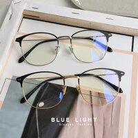 Kính Giả Cận, Gọng Kính Cận Nam Nữ Mắt Mèo Đen, Bạc, Vàng Không Độ Hàn Quốc - BLUE LIGHT SHOP - Đen Vàng