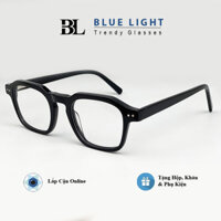 Kính Giả Cận, Gọng Kính Cận Nam Nữ Gọng Nhựa Lõi Thép Cao Cấp, Chống Ánh Sáng Xanh, Mắt Vuông Dày, Bản Lề Lò Xo - BLUE LIGHT - Trong Suôt