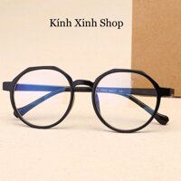 Kính Giả Cận, Gọng Kính Cận Nam Nữ Mắt Tròn Nhựa Dẻo Nhẹ Không Độ Hàn Quốc - KÍNH XINH SHOP - ĐEN