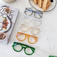 Kính giả cận, Gọng kính tròn to 9048 oversize nhựa Tr chắc chắn nhiều màu xinh Jolie eywear