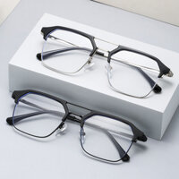 Kính gọng cận mắt kính không độ nam nữ chống tia UV và ánh sáng xanh mắt kính phi công thay được tròng cận HANASO168