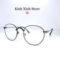 Kính gọng Mắt tròn kim loại gọng hoạ tiết đẳng cấp - Hàng cao cấp KCHR01