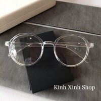 Kính Gọng Mắt Tròn Nhựa Thời Trang - Trong suốt