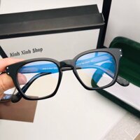 Kính gọng Mắt vuông  basic nhựa bản dày cao cấp ĐEN