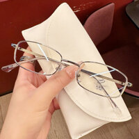 Kính gọng nhỏ màu vàng gió nguyên chất cổ điển dành cho nam và nữ kính trang trí hình chữ nhật