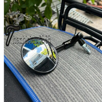 Kính Gương xe máy Tròn Đen Chân Xoay 360 đạt tiêu chuẩn. Giá 1 cây