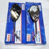 Kính hậu - kiếng hậu giọt lệ gọng xi Raider Fi, Satria Fi zin Suzuki Indonesia - 56600-28F20-000/ 56500-28F20-000