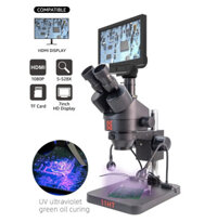 Kính hiển vi 3 mắt công nghiệp Terino SMD-11HT kèm màn hình LCD 7 Inch (Cổng ra HDMI, Phóng đại 7x-45X, UV / Led)
