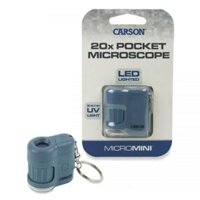 Kính hiển vi bỏ túi Carson MicroMini MM-280B 20x (có đèn LED, đèn tia cực tím UV kiểm tra tiền) - USA