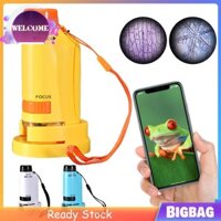 Kính hiển vi cầm tay 60x-180x Đèn LED bỏ túi Kính hiển vi Đồ chơi khoa học cho trẻ em