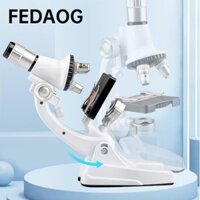 Kính hiển vi khoa học FEDAOG, Bộ dụng cụ thí nghiệm Kính hiển vi trẻ em phóng đại, Đèn HD 1200X Pocket Microscope Đồ chơi Quà tặng
