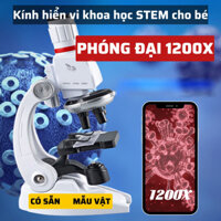 Kính Hiển Vi Khoa Học STEM Phóng Đại 1200X Mẫu Vật Tự Nhiên Dành Cho Bé Khám Phá
