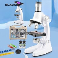 Kính hiển vi trẻ em BLACKON, Kính hiển vi khoa học chiếu sáng HD 1200X, Bộ dụng cụ thí nghiệm Kính hiển vi bỏ túi phóng đại Quà tặng đồ chơi