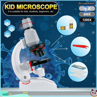 Kính hiển vi trẻ em chạy bằng kính hiển vi wirlsweal Thí nghiệm khoa học phóng đại cao 100X / 400X / 1200X Bộ kính hiển vi sinh học cho trường học